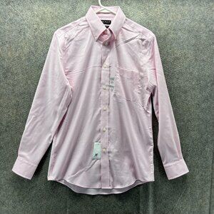 Lauren Ralph Lauren Dress Shirt Mens 14.5 32/33 Pink Stretch Button Down